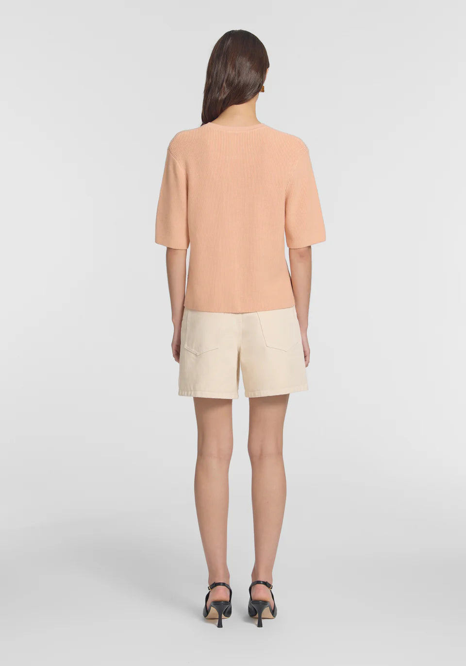 Violet cardi, apricot