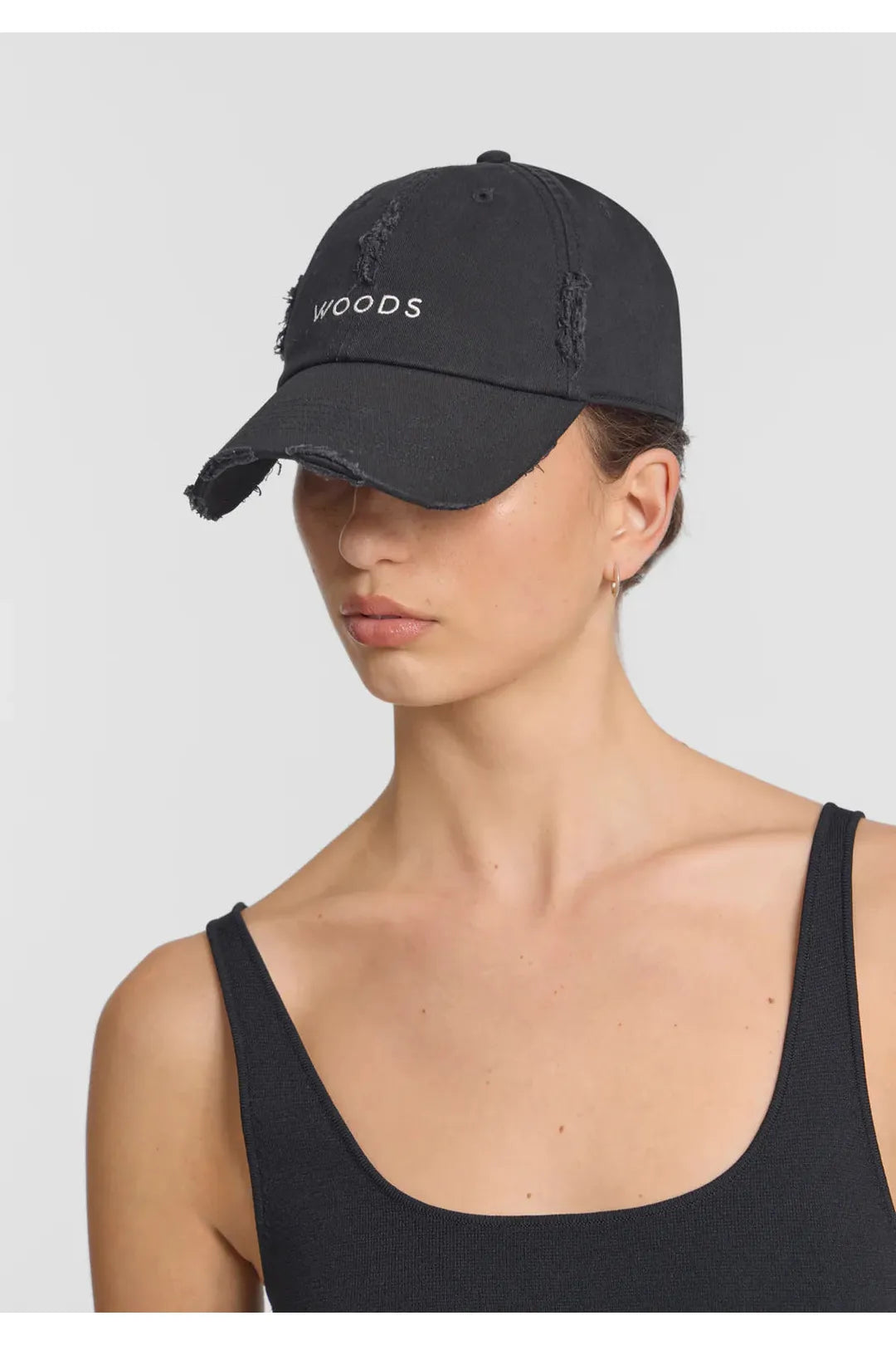 woods distressed cap, vintage black