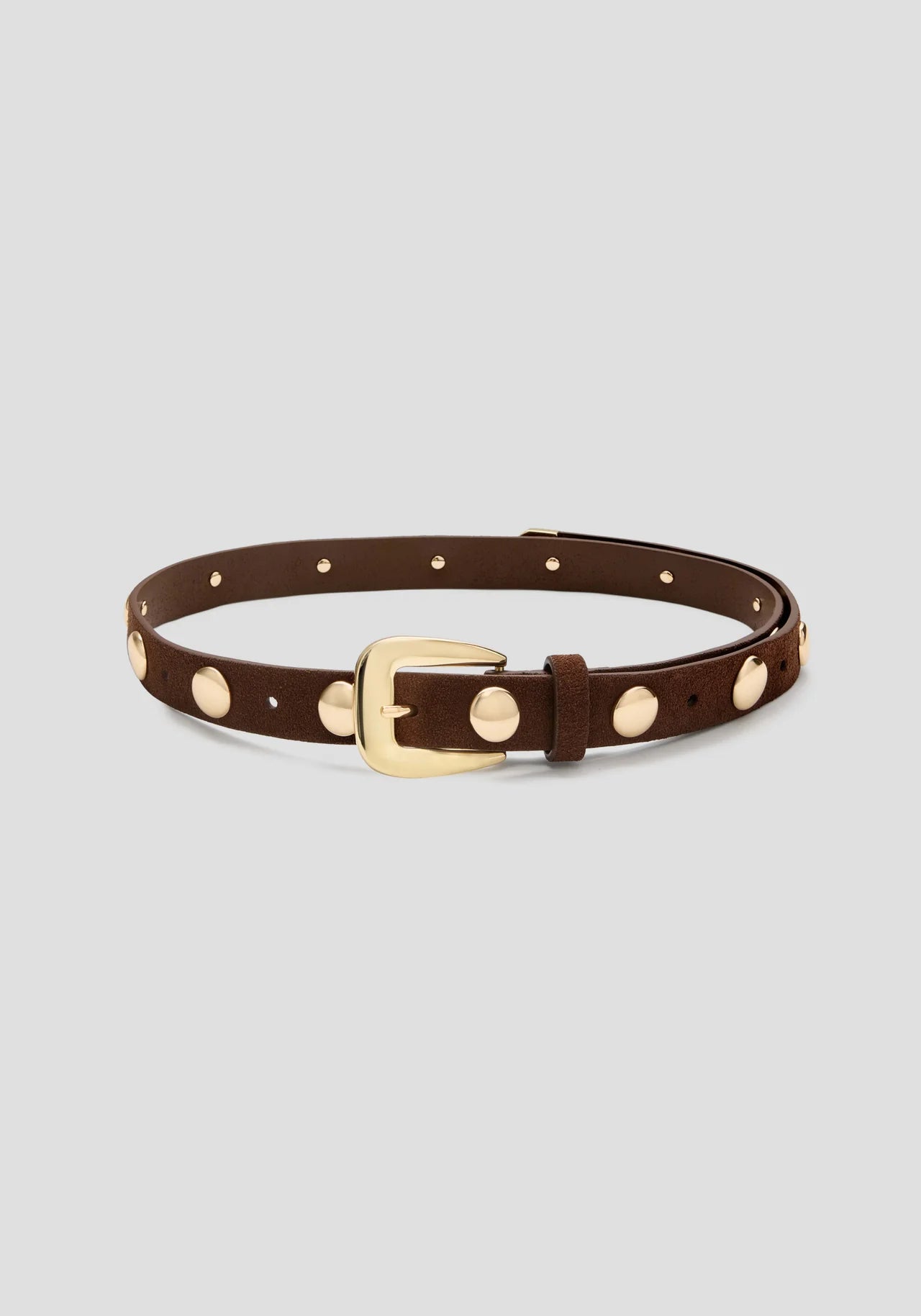 Scott belt, tan suede