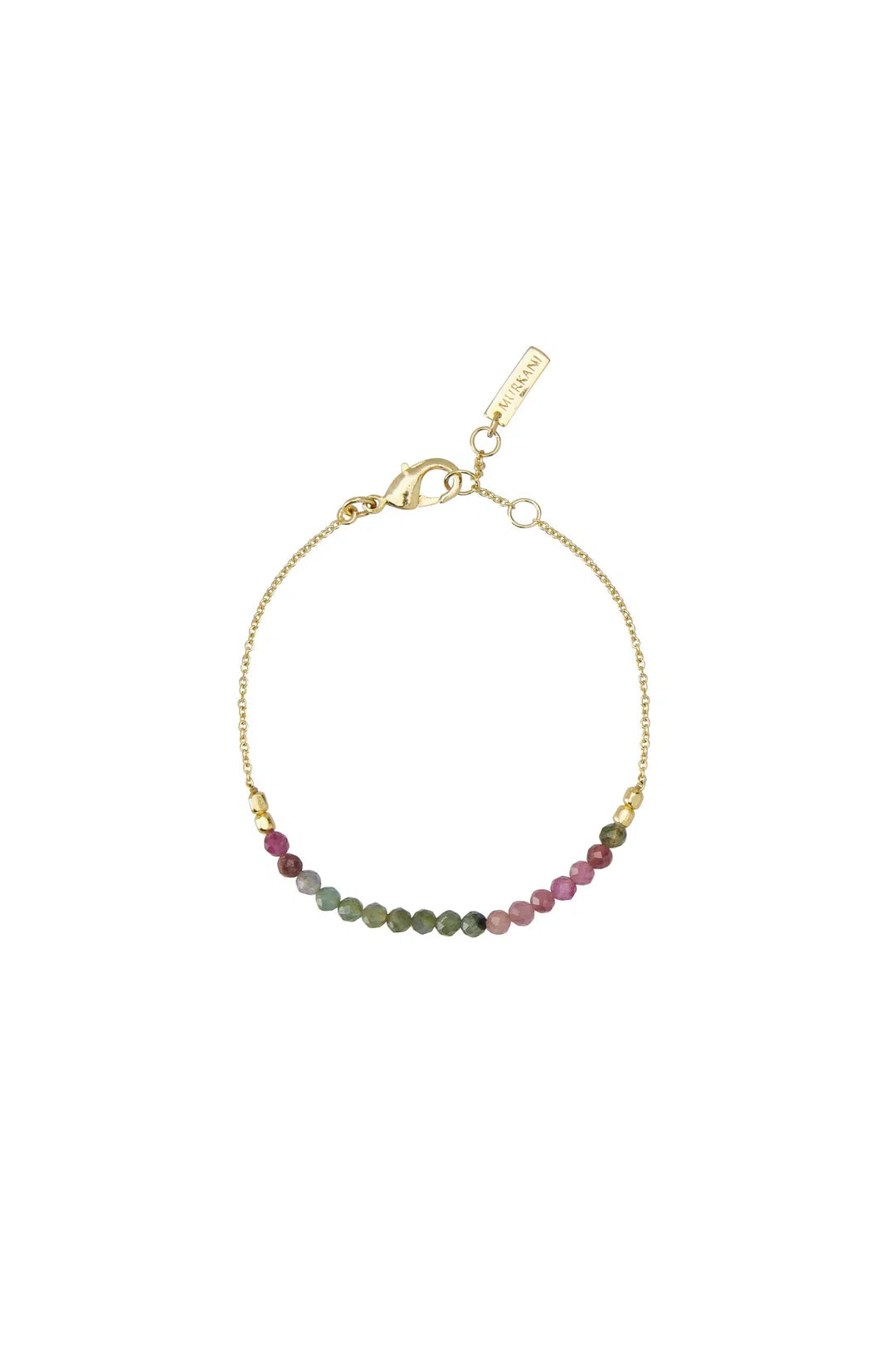 Tourmaline Bracelet in 18KT Yellow Gold Plate