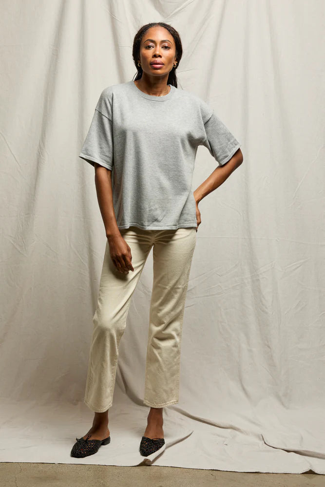 Yvonne crewneck sweater, heather grey
