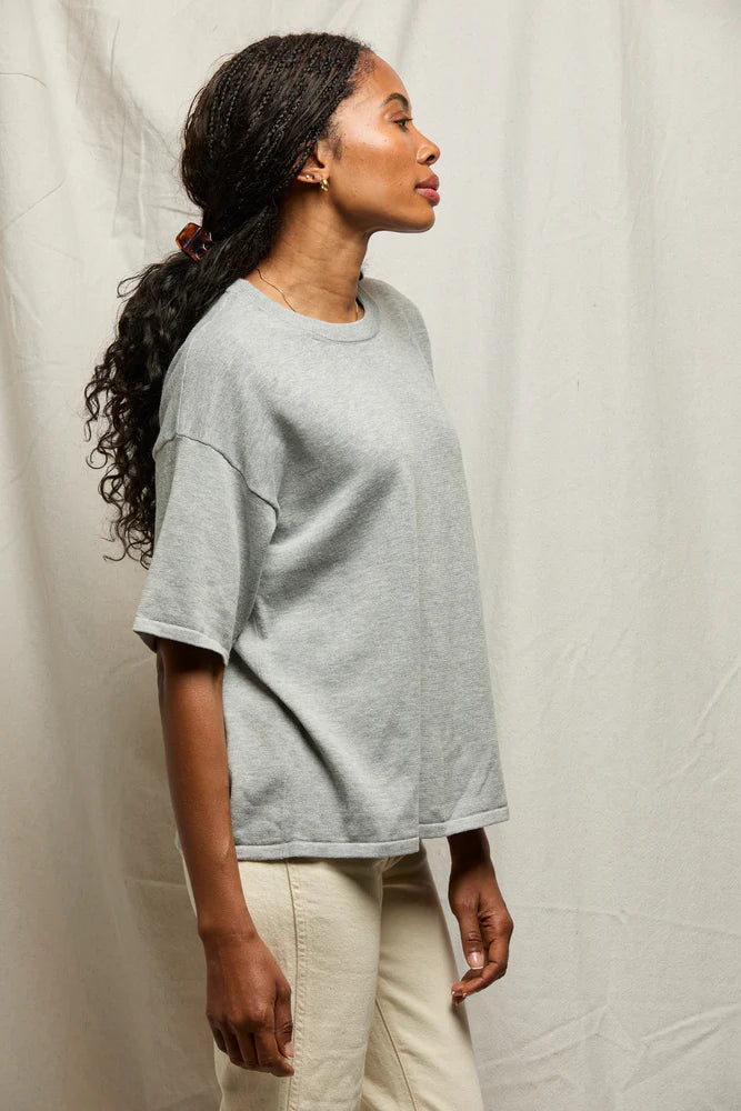 Yvonne crewneck sweater, heather grey