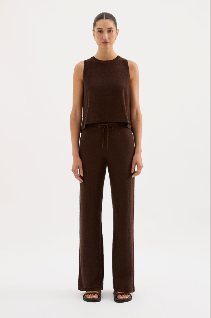 Zosia knit tank, chocolate