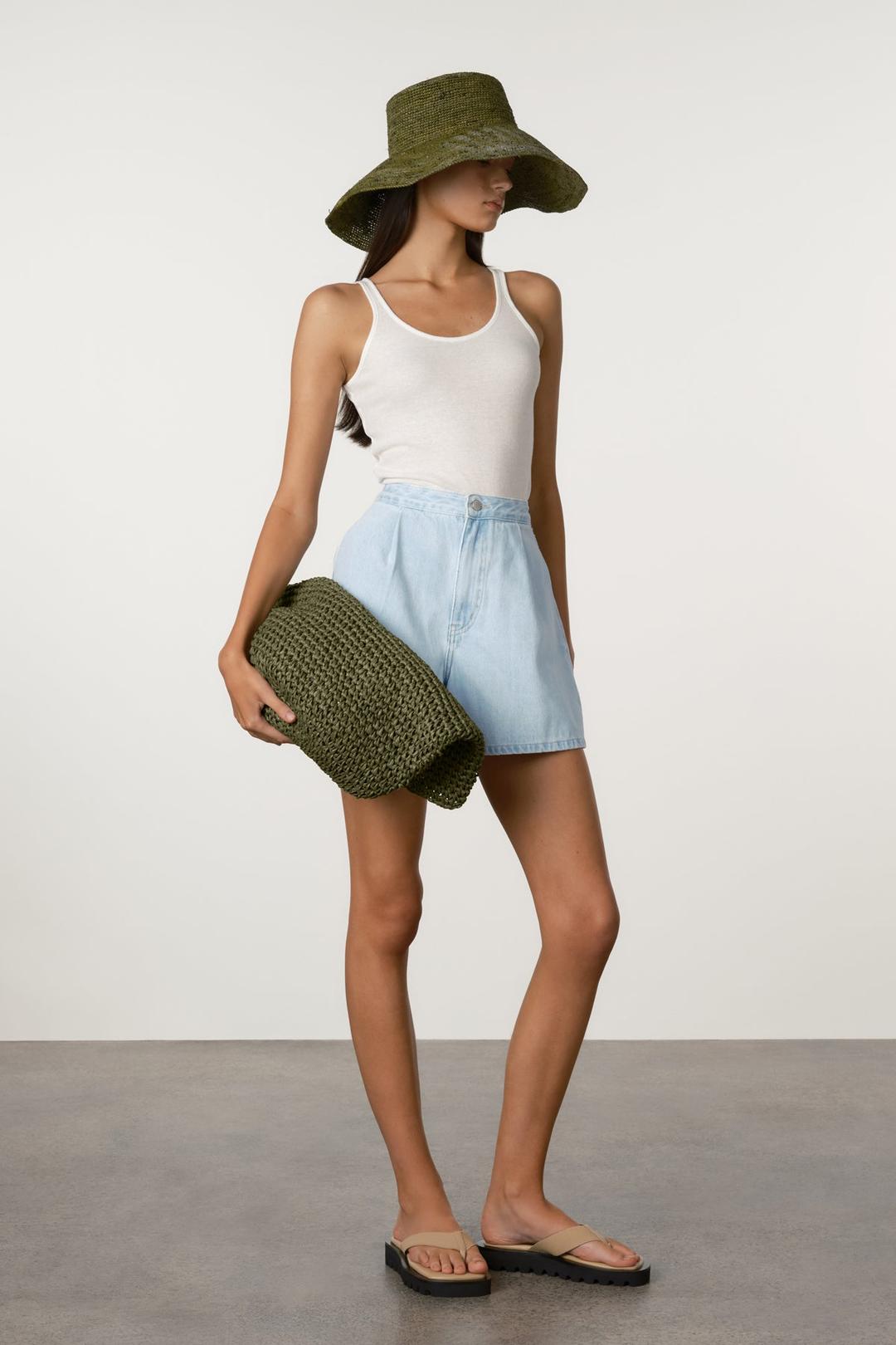 Wide brim hat, olive