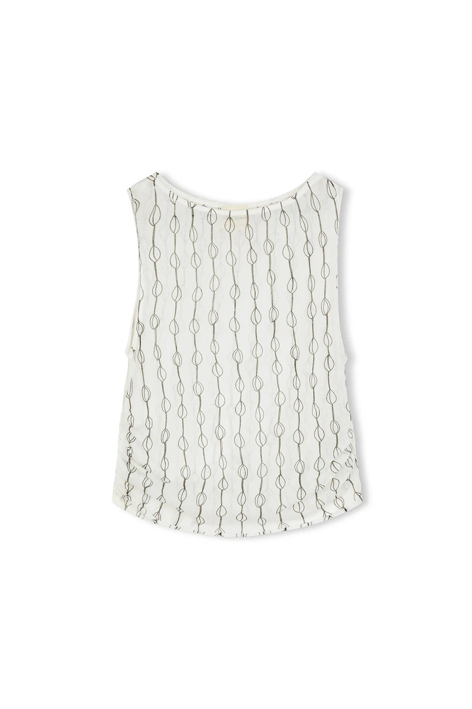 Shell rouched knit top