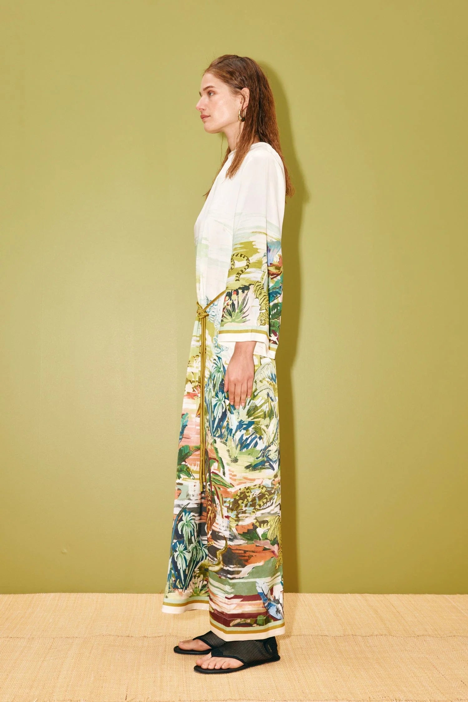 Jungle boogie silk midi dress