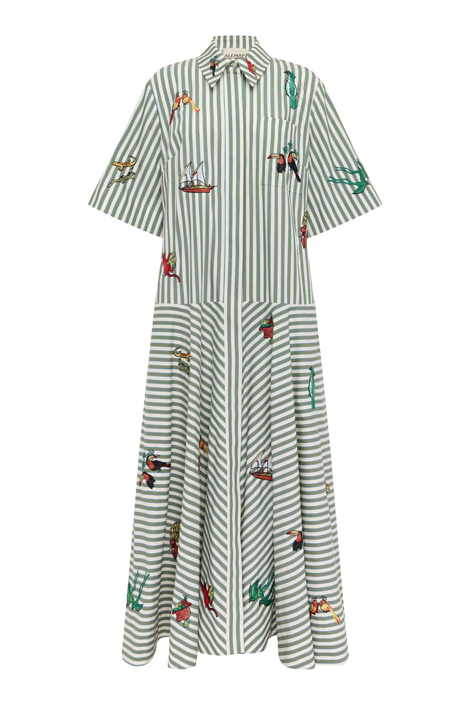 Bisou embroidered shirtdress