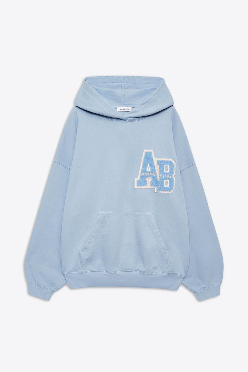 Harvey sweatshirt letterman, washed light blue