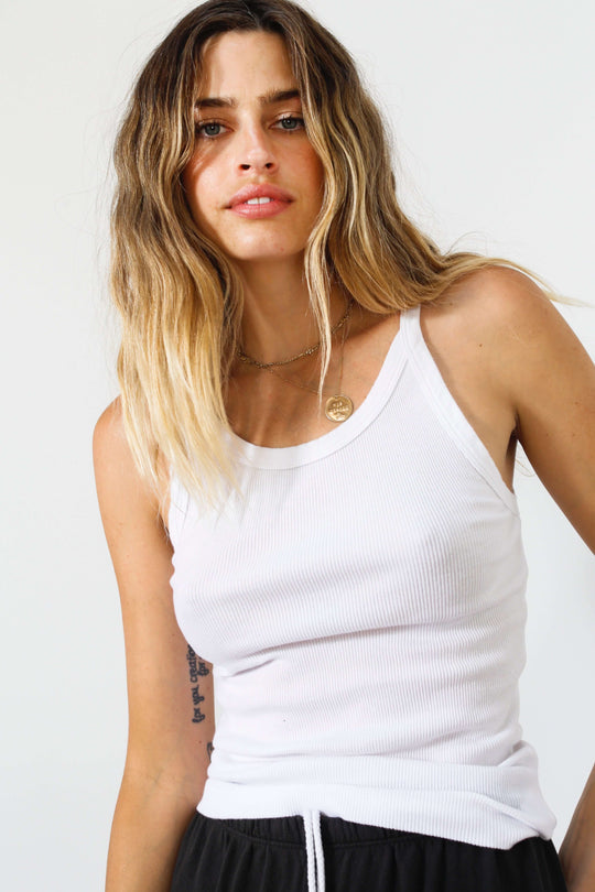 ANNIE RECYCLED TANK - WHITE