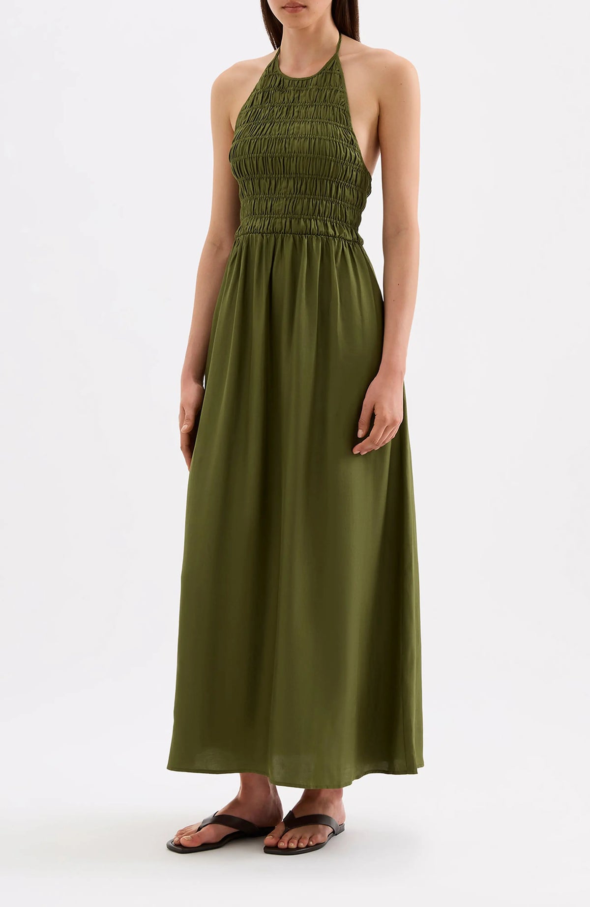 Mira tencel maxi dress, cypress