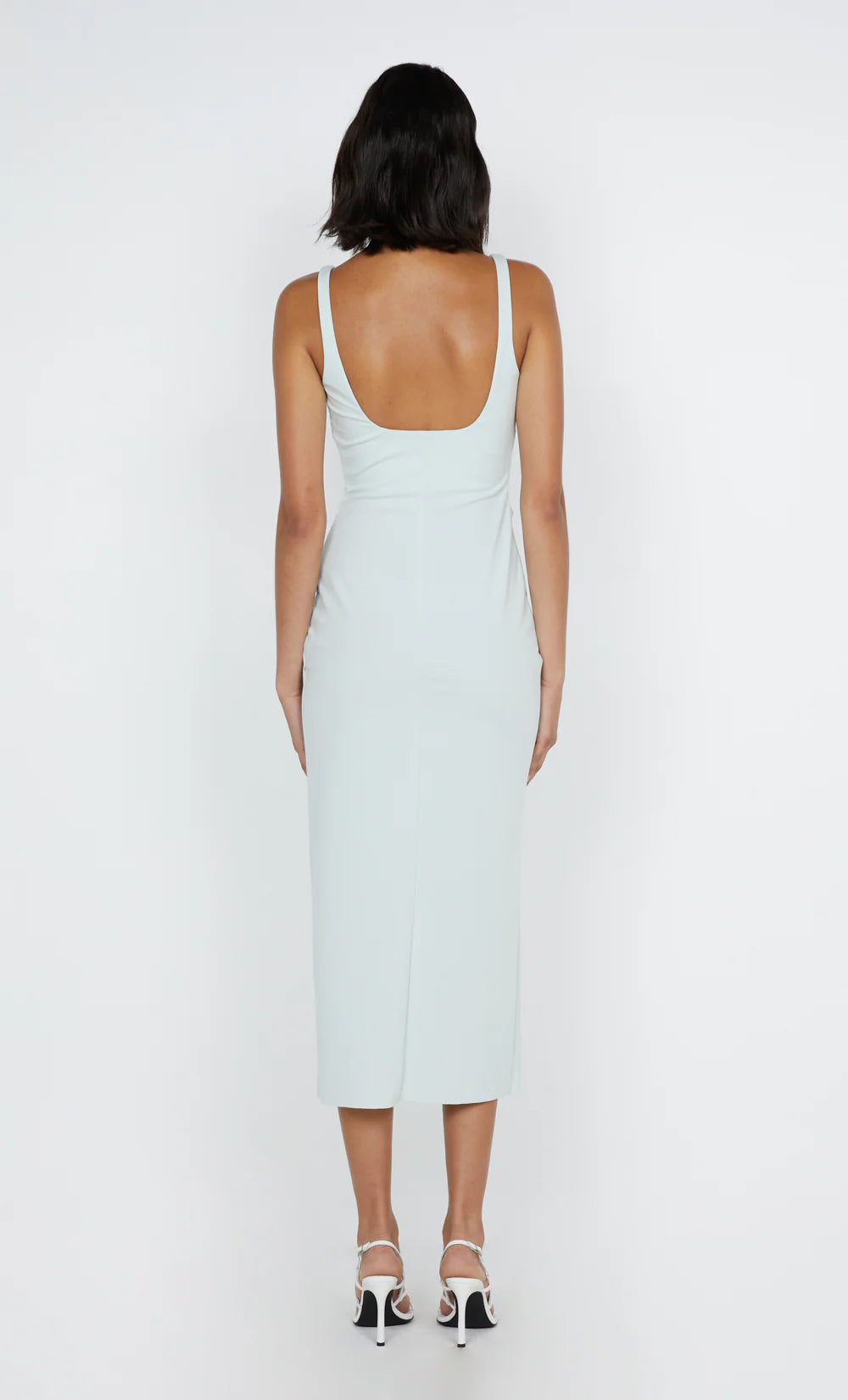 aveline tuck midi dress, ocean mist