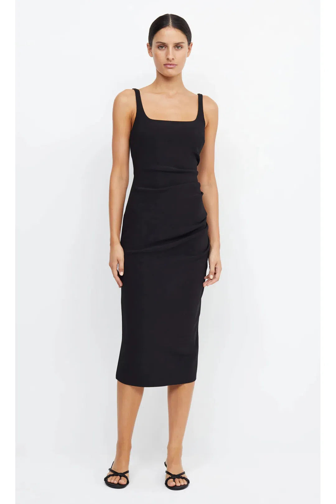 be mine square neck dress, black