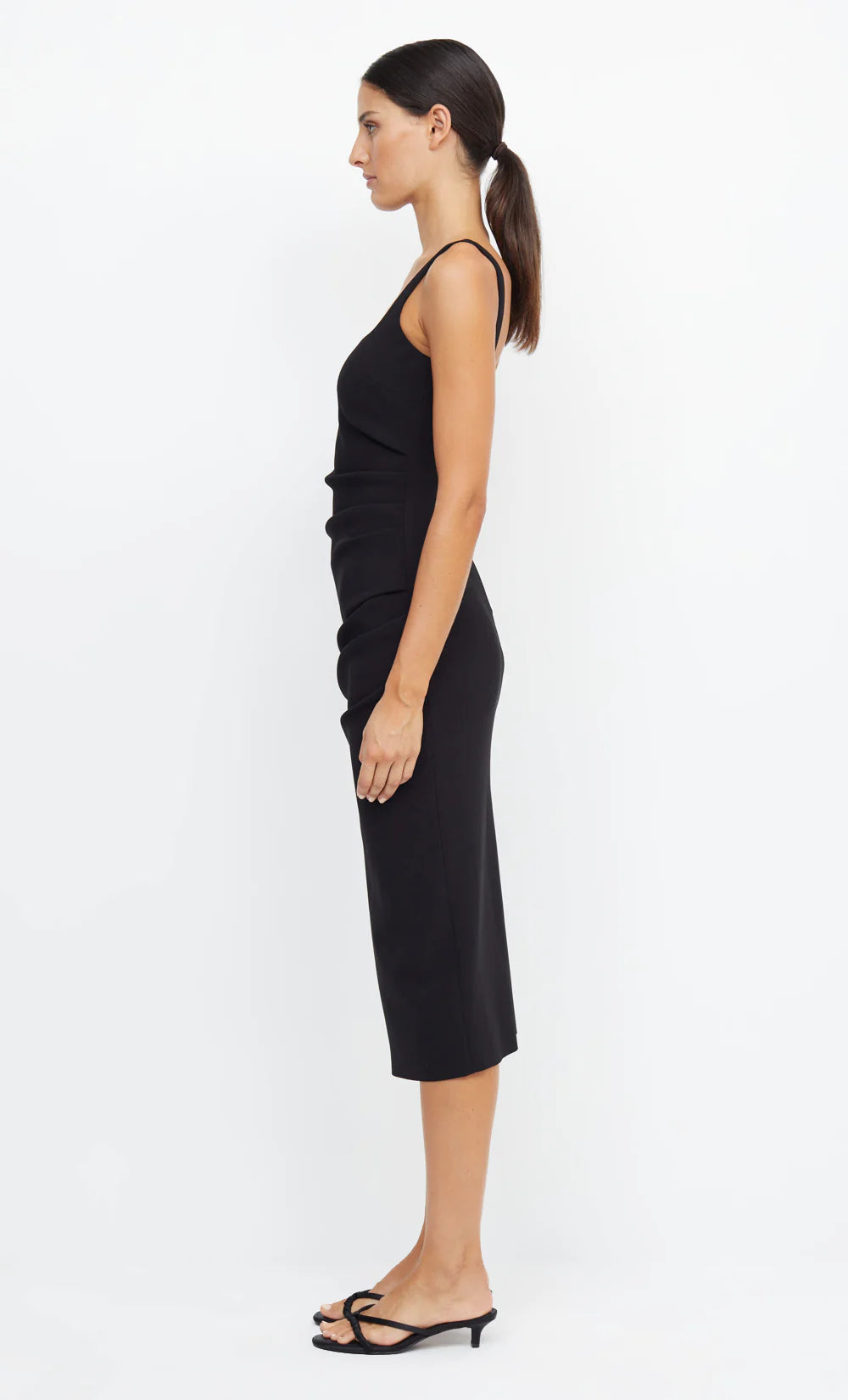 be mine square neck dress, black