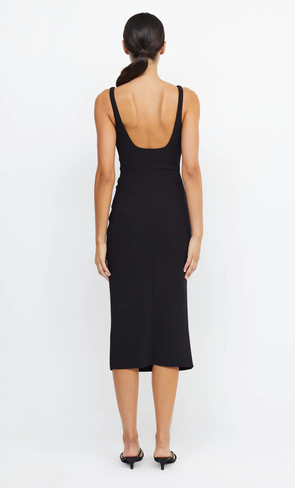 be mine square neck dress, black