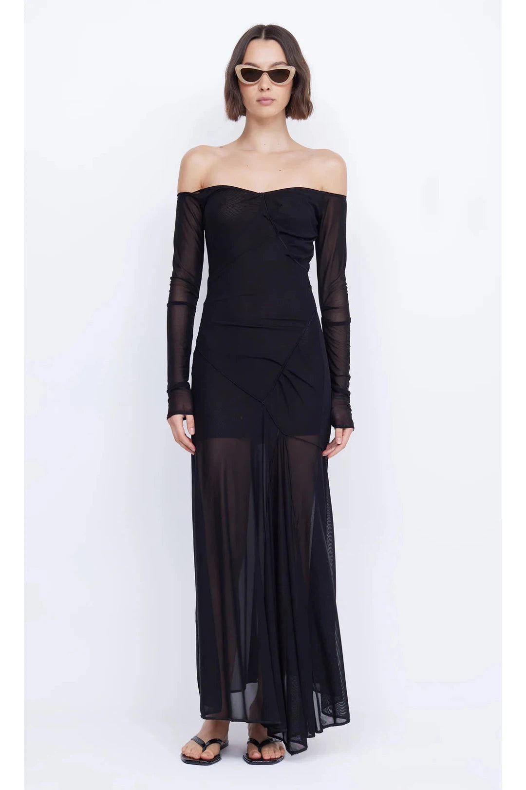 Isadora long sleeve dress, black