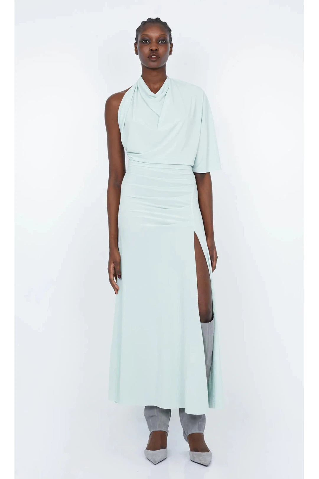 jules asym dress, mint