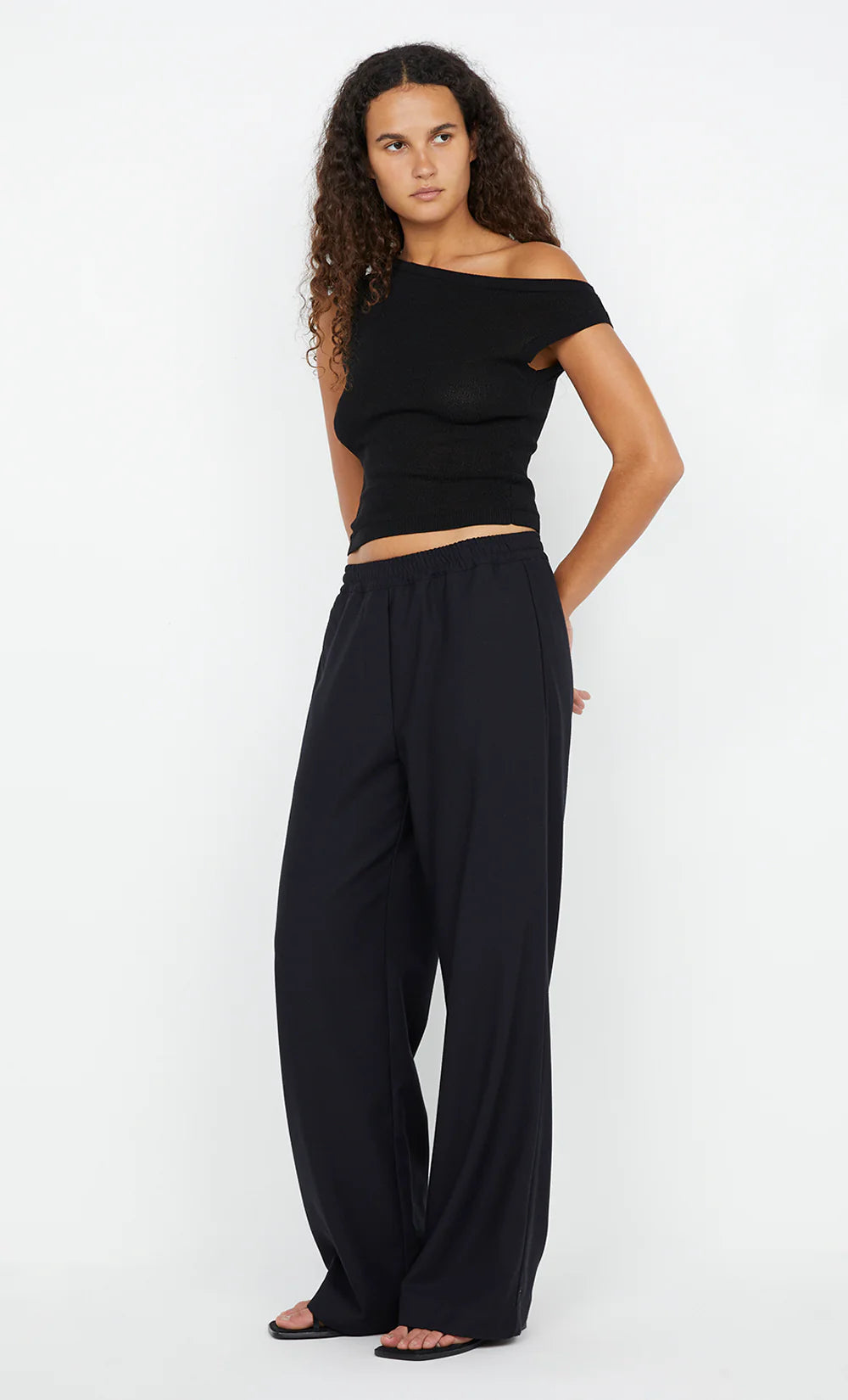 ninah drawstring pant, black