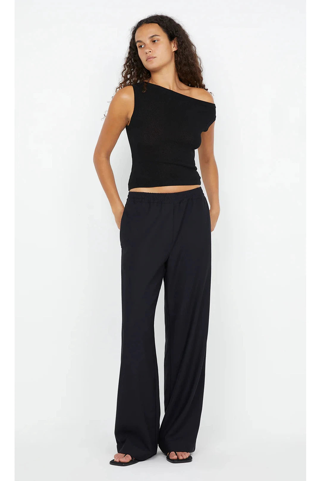 ninah drawstring pant, black