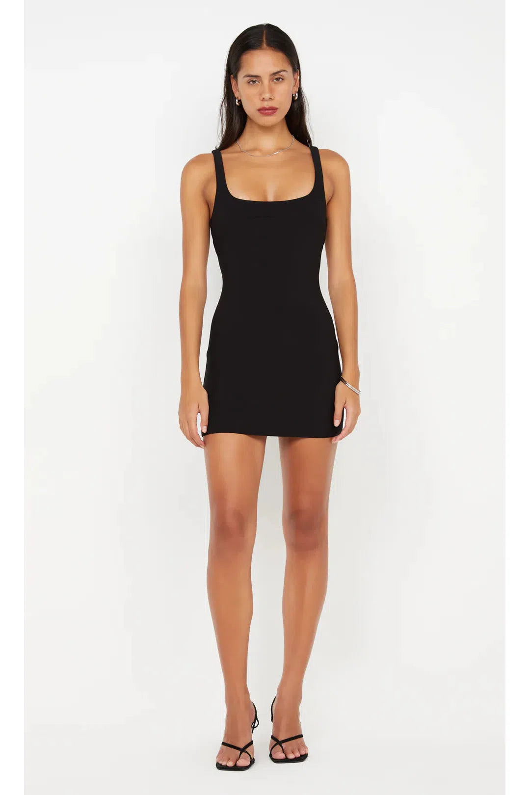 reina mini dress, black