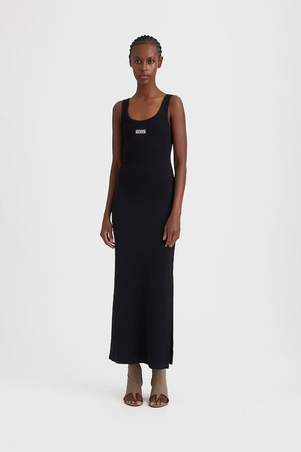 Drew Gz logo dress, black