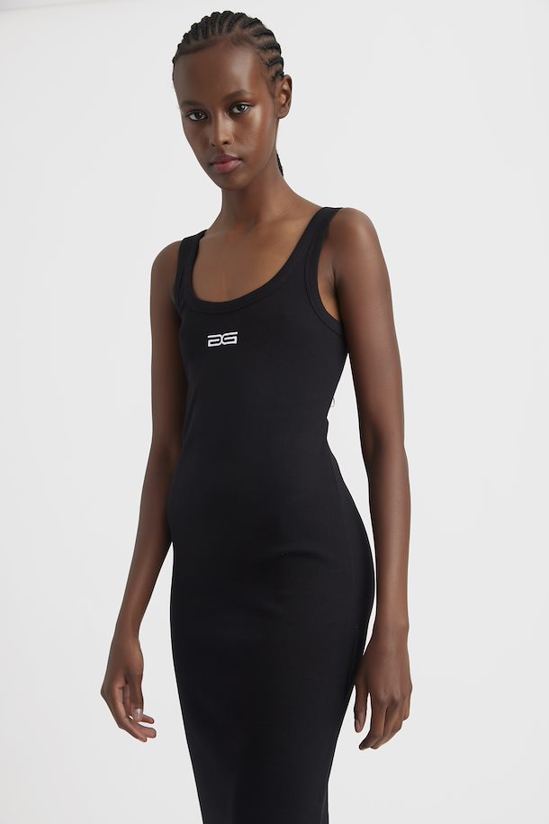 Drew Gz logo dress, black