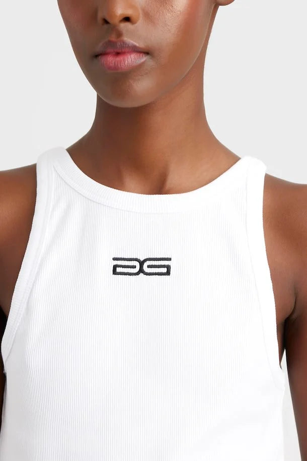 Drew Gz logo tank, bright white