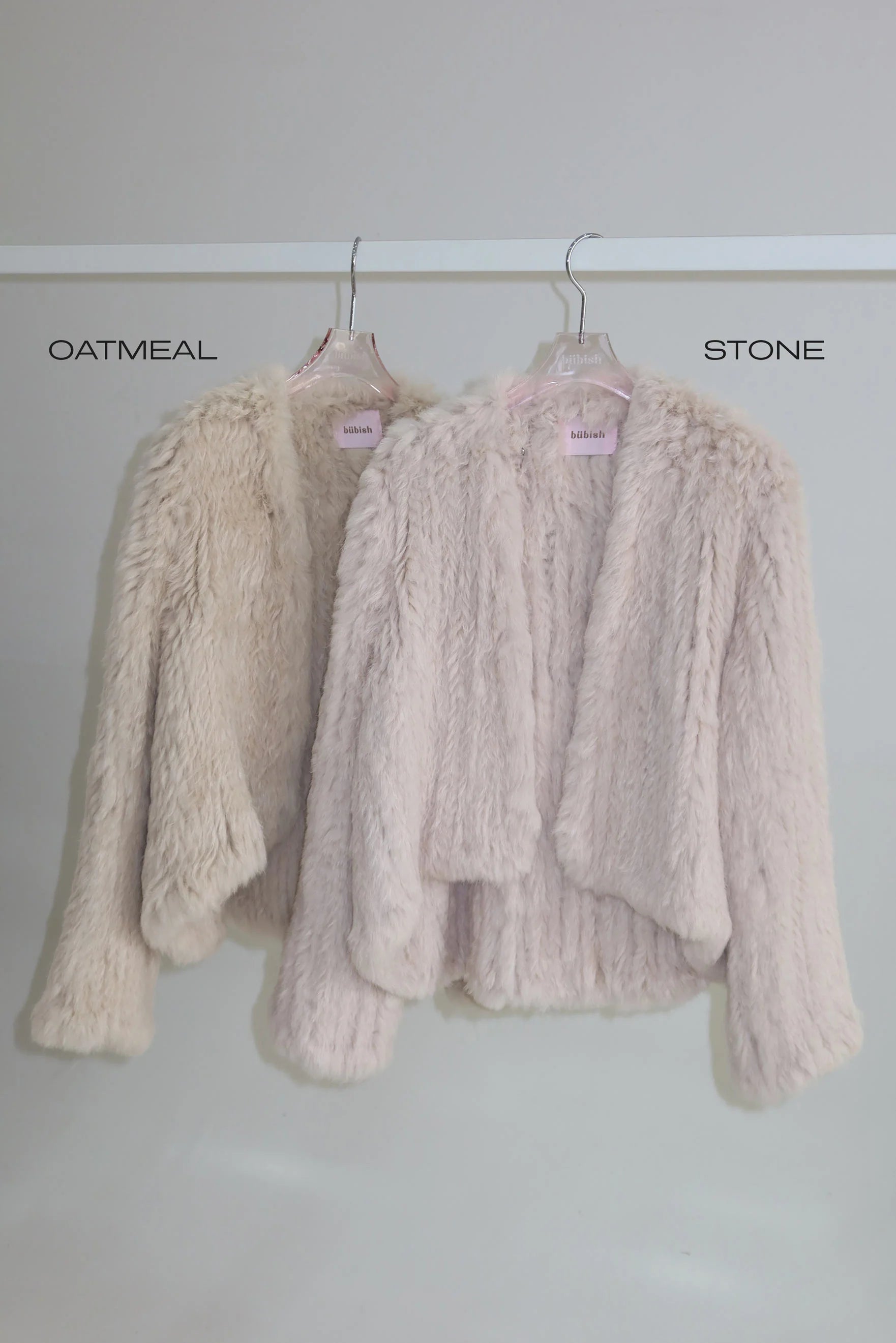 Emma fur jacket, oatmeal
