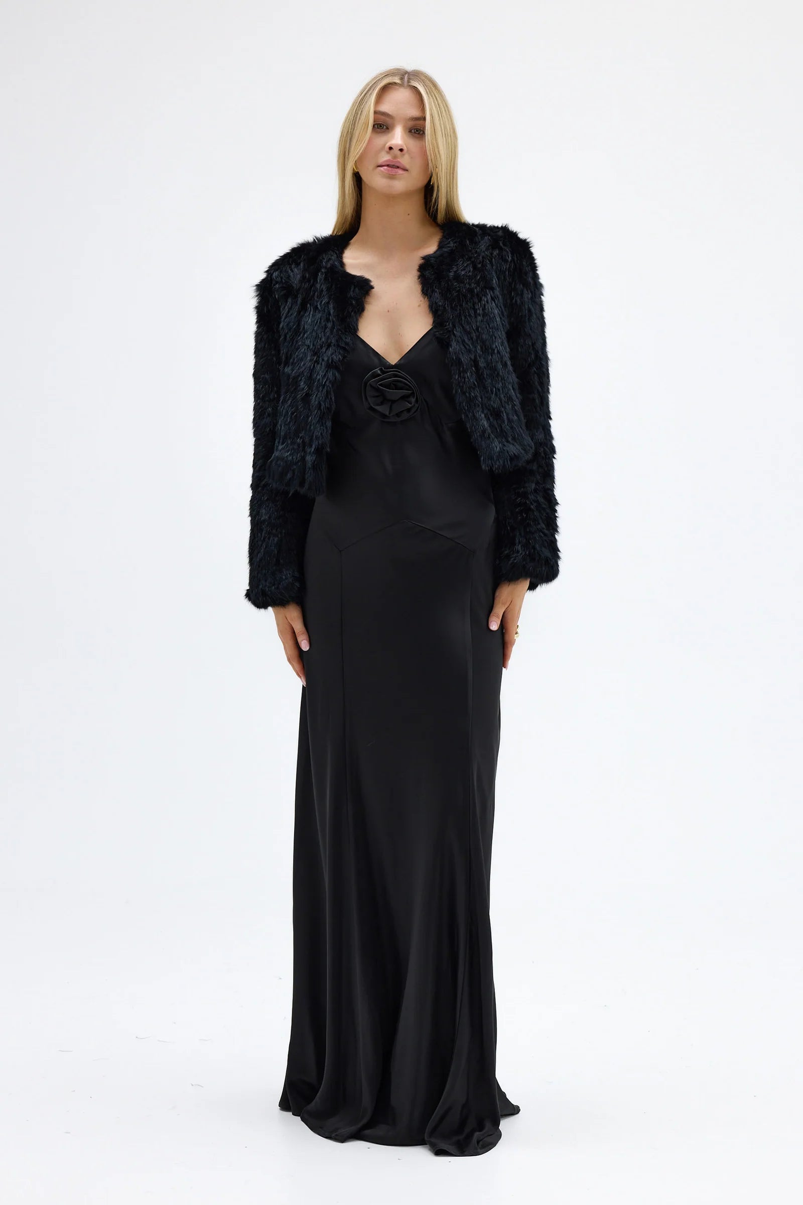 Lola Crop Jacket, Black