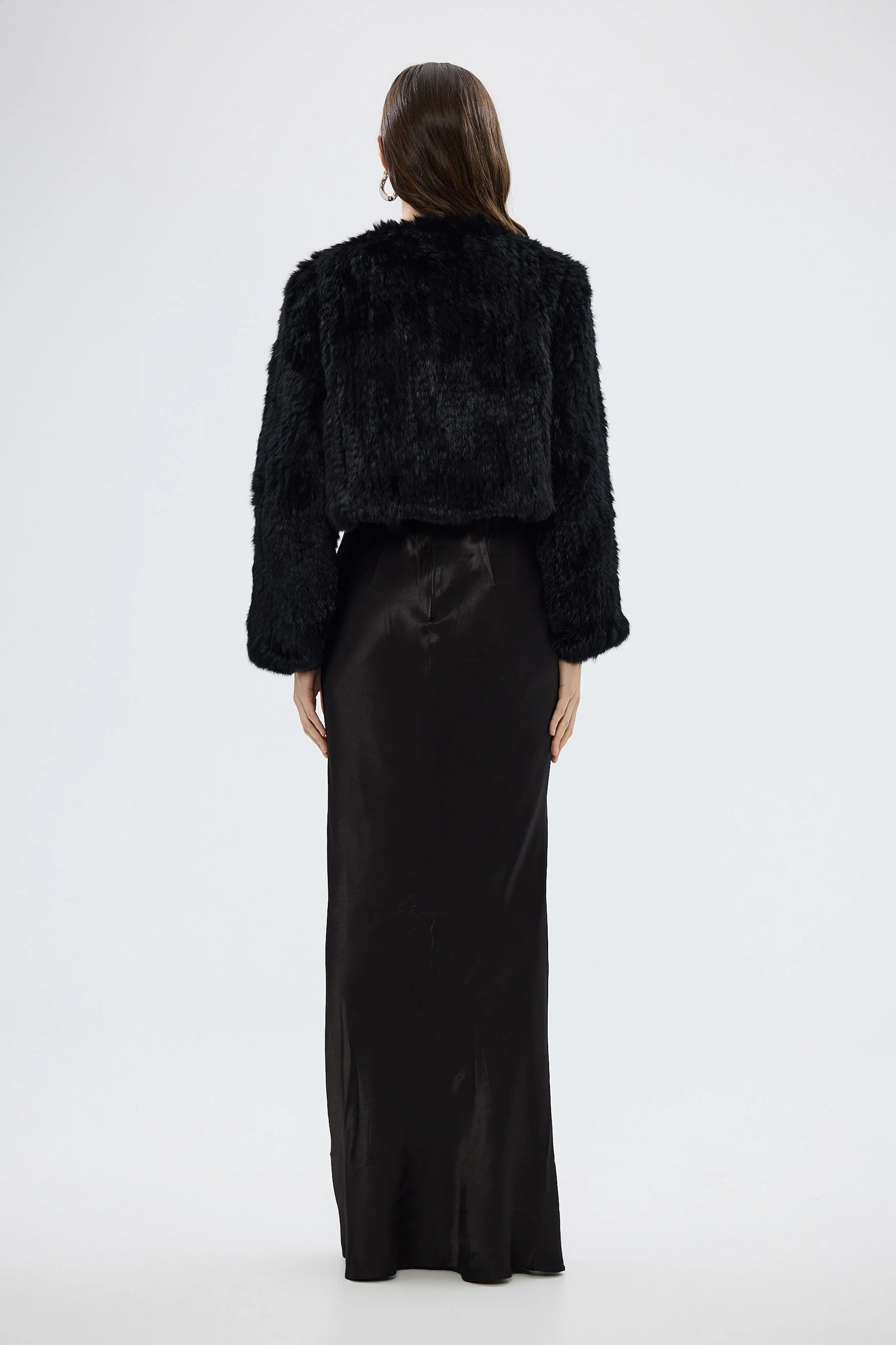 Lola crop jacket, black