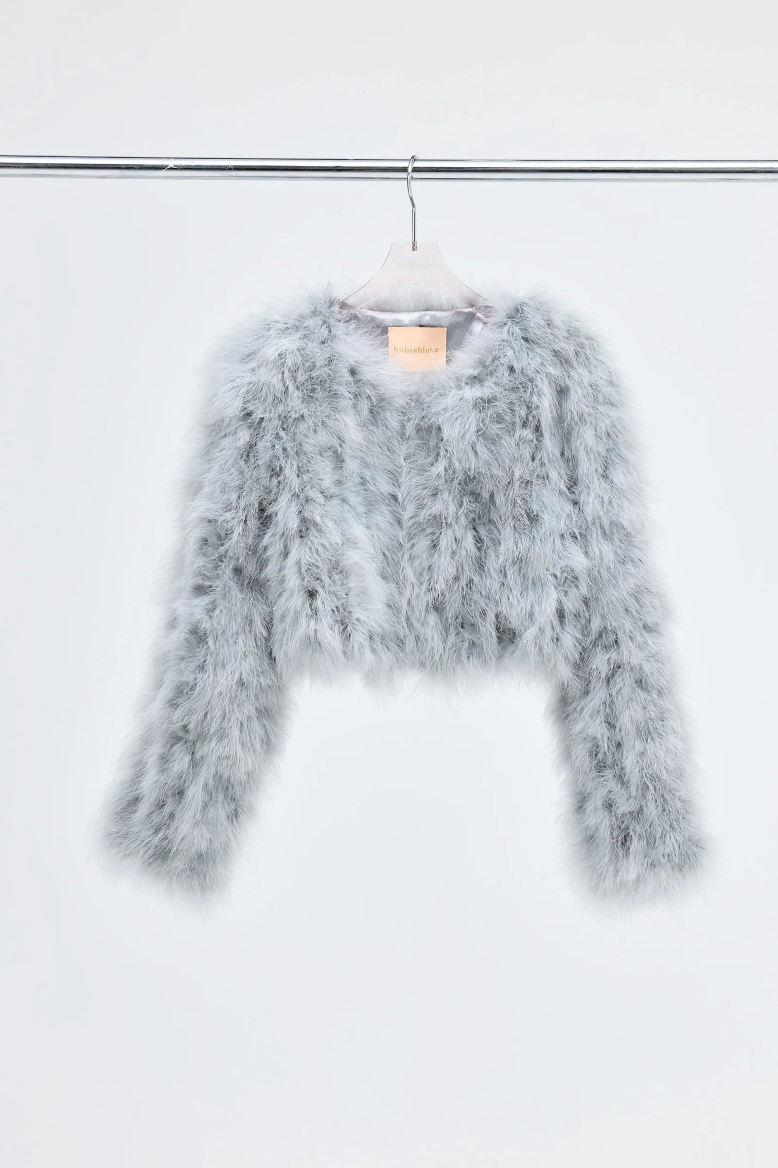 Manhattan crop jacket, light grey