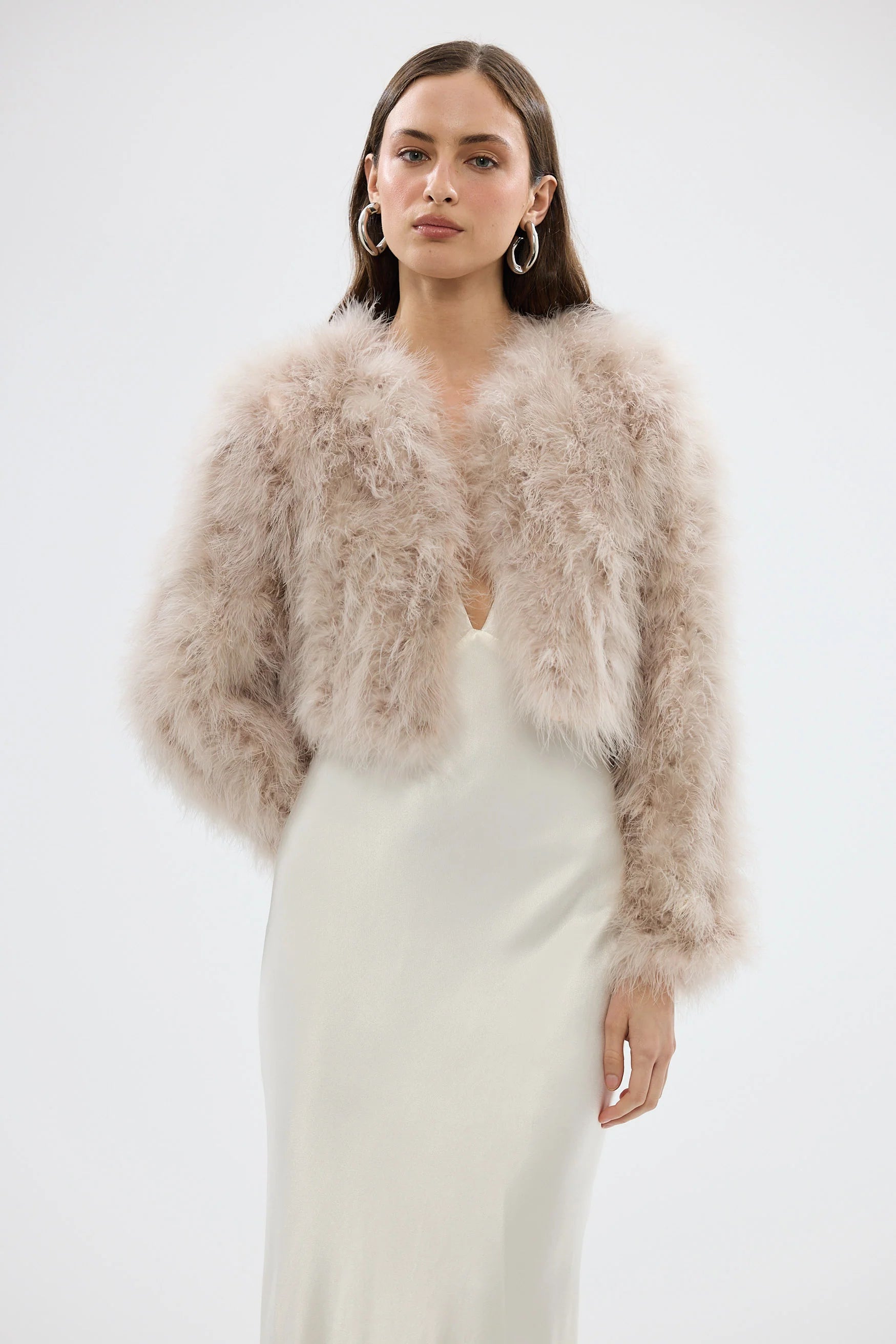 Manhattan crop jacket, blush
