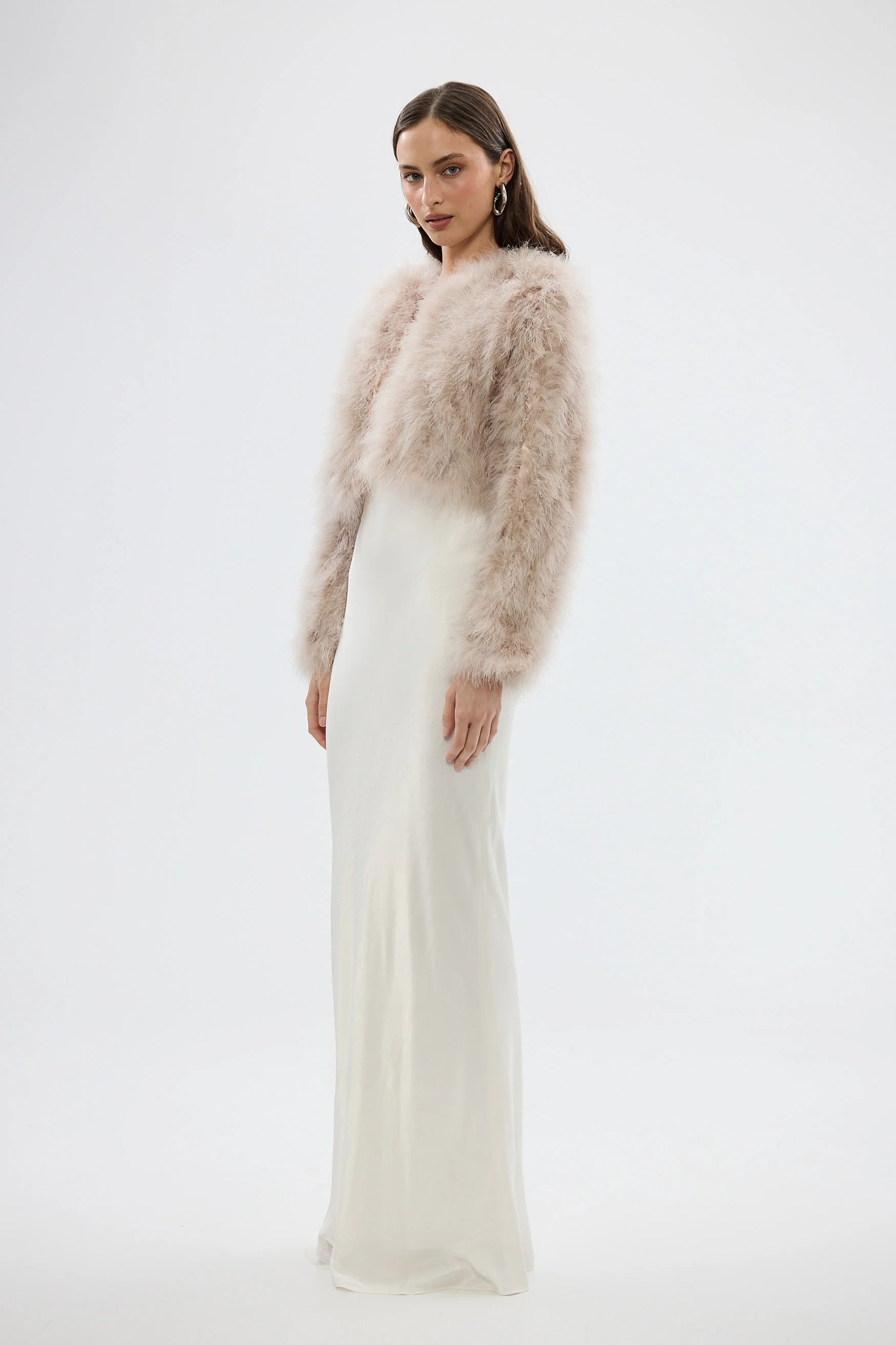 Manhattan crop jacket, blush