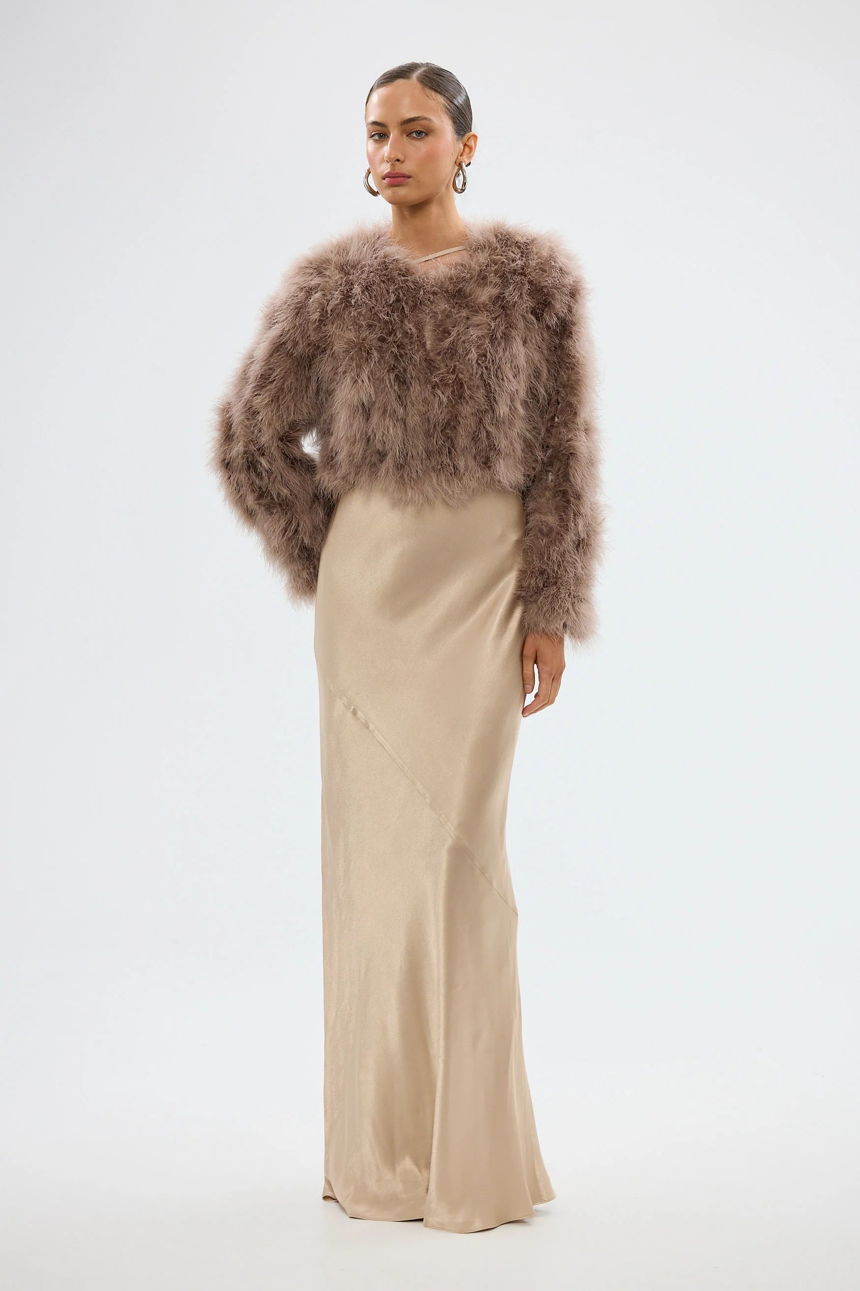 Manhattan crop jacket, cocoa