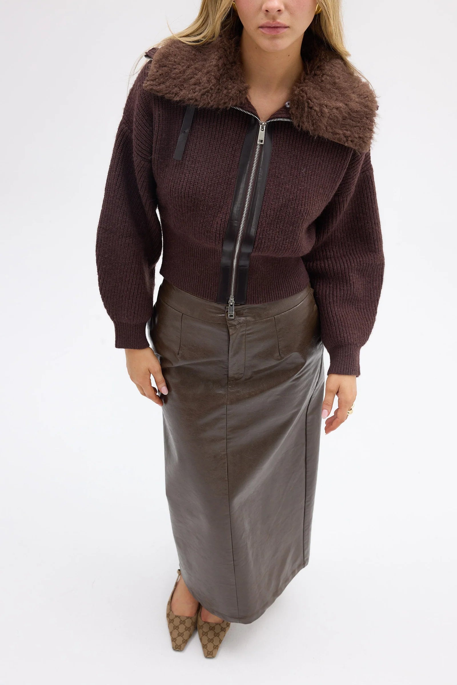 Eliza maxi skirt, chocolate