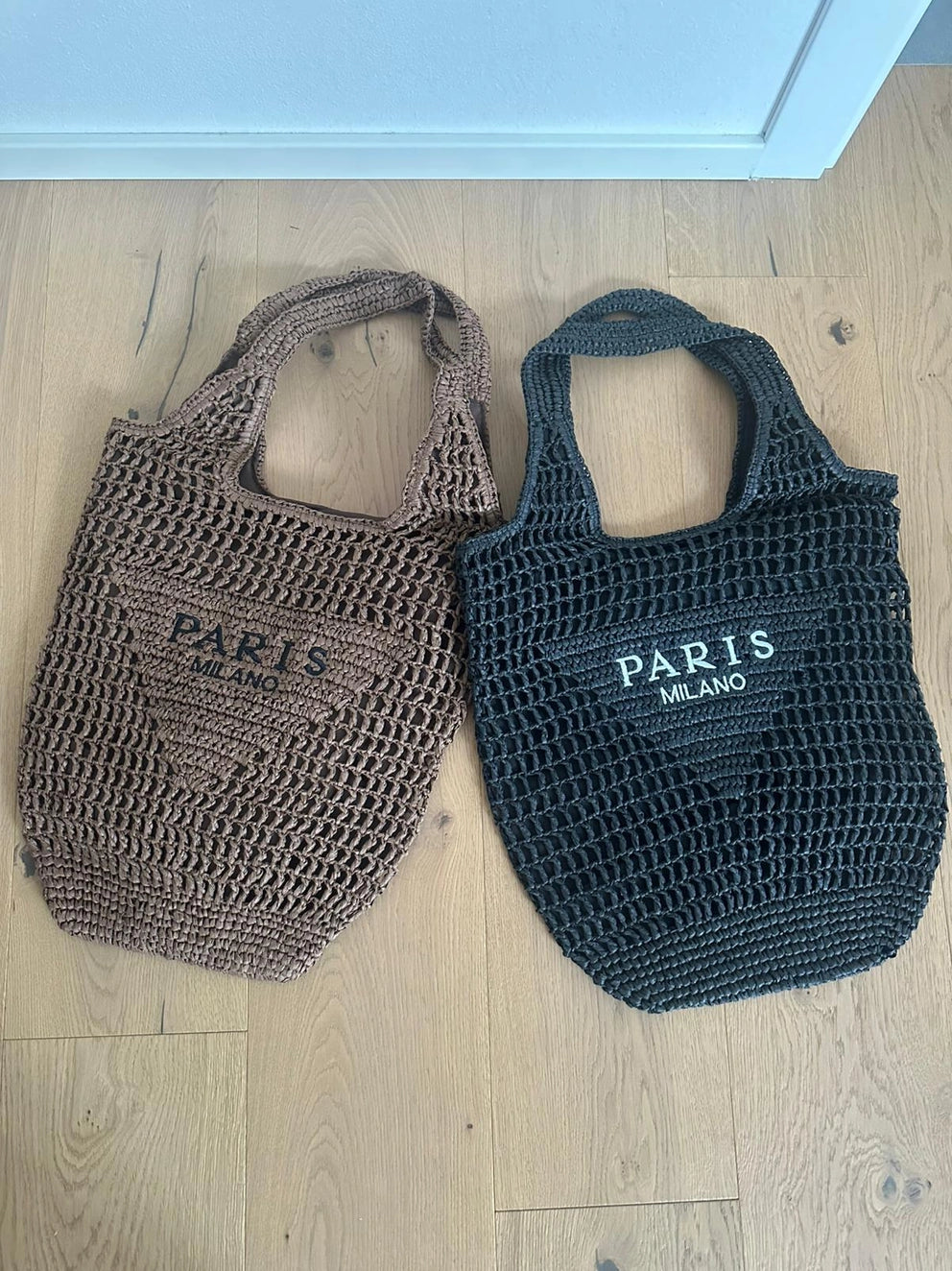 Louise raffia tote