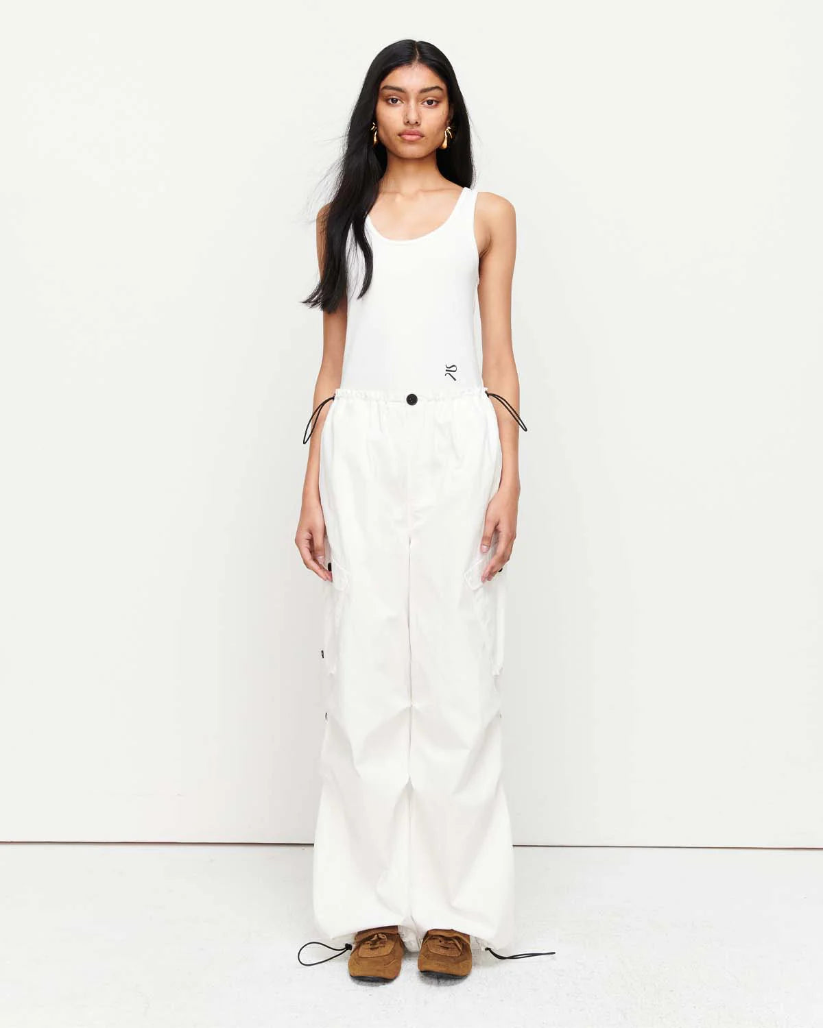 Abi cargo pant, white