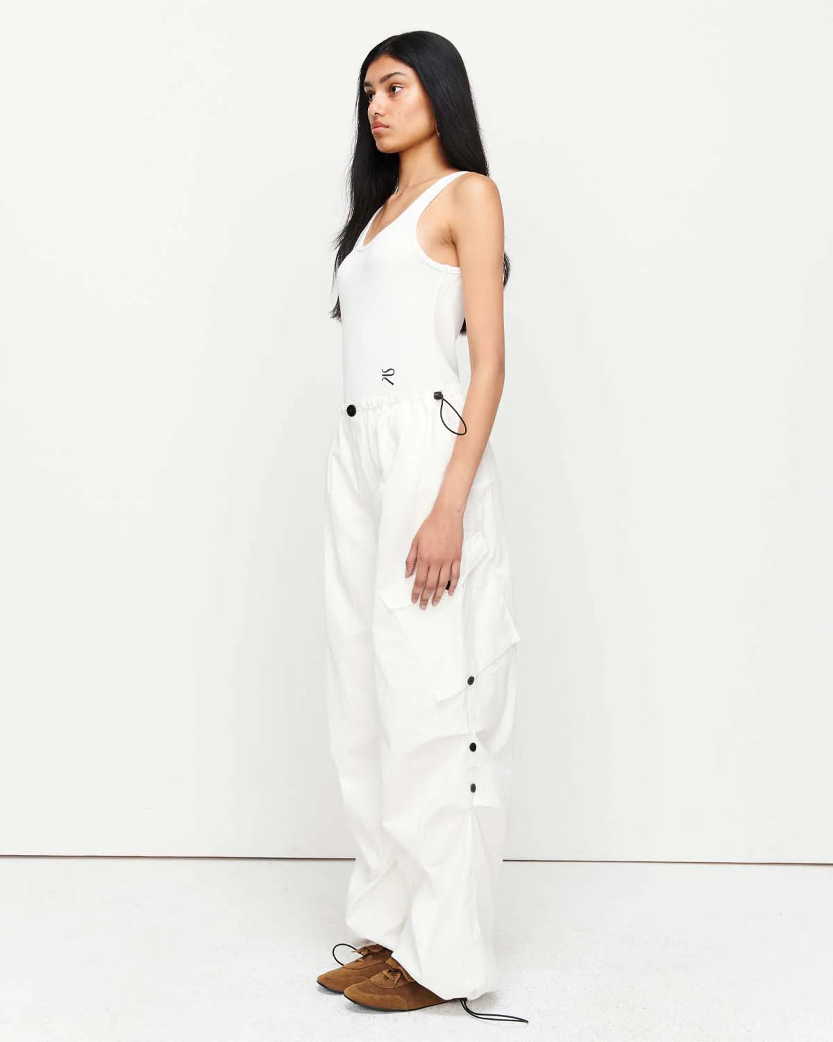 Abi cargo pant, white