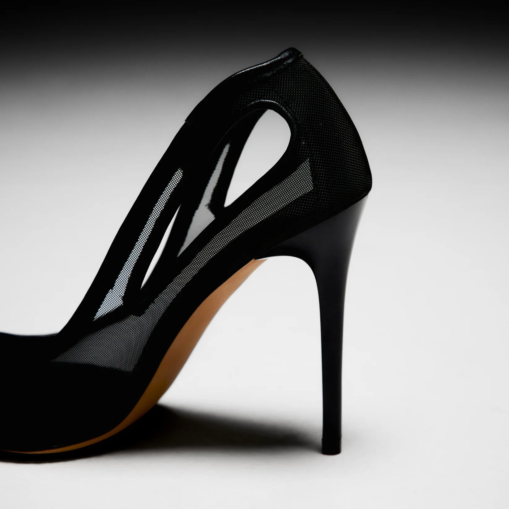 catherine pump, black mesh