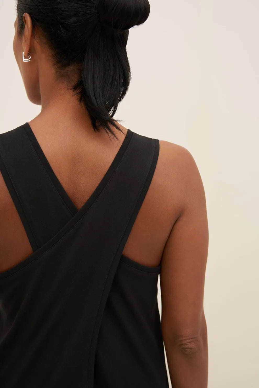 cross back dress, black