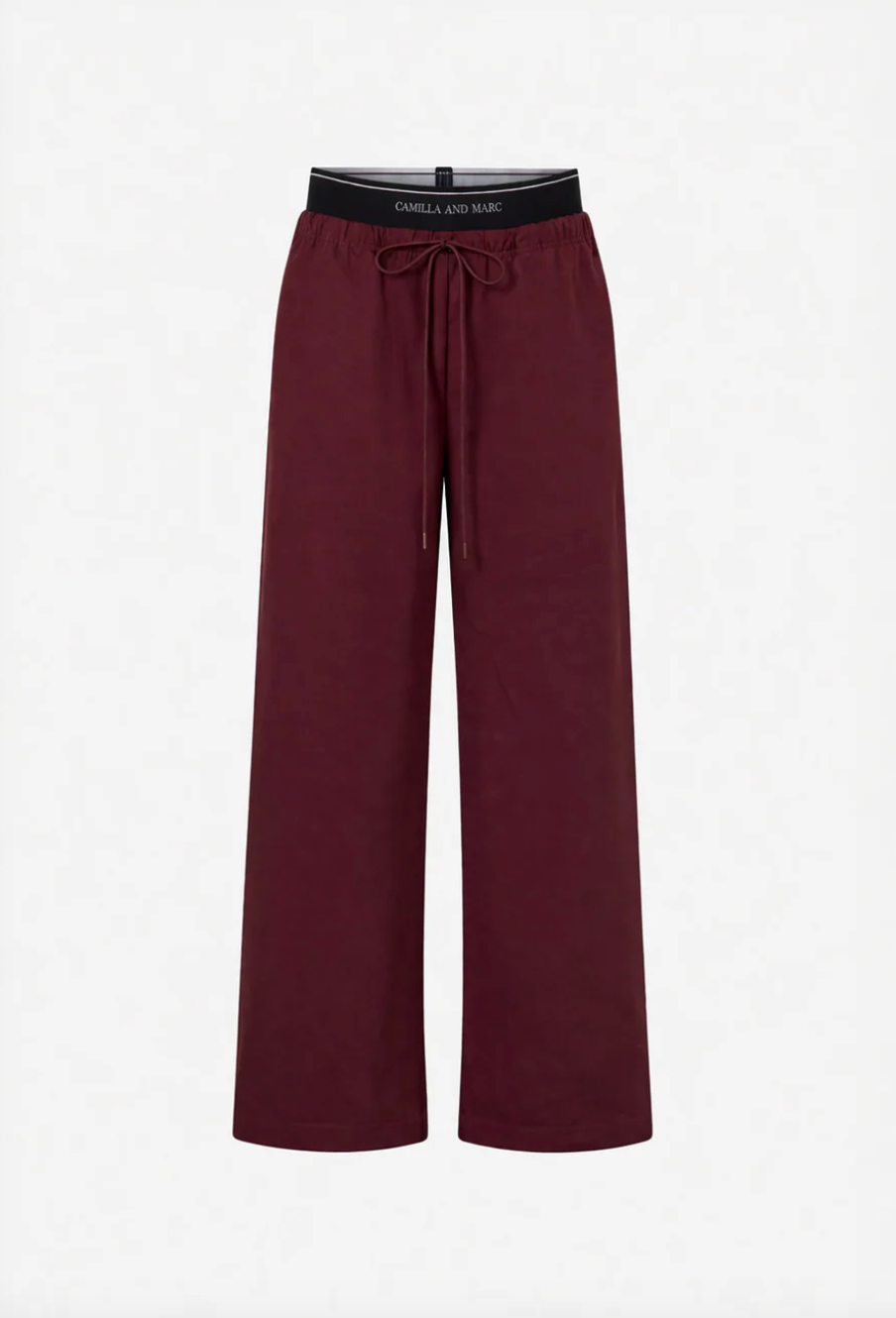 Dia elastic detail pant, burgandy
