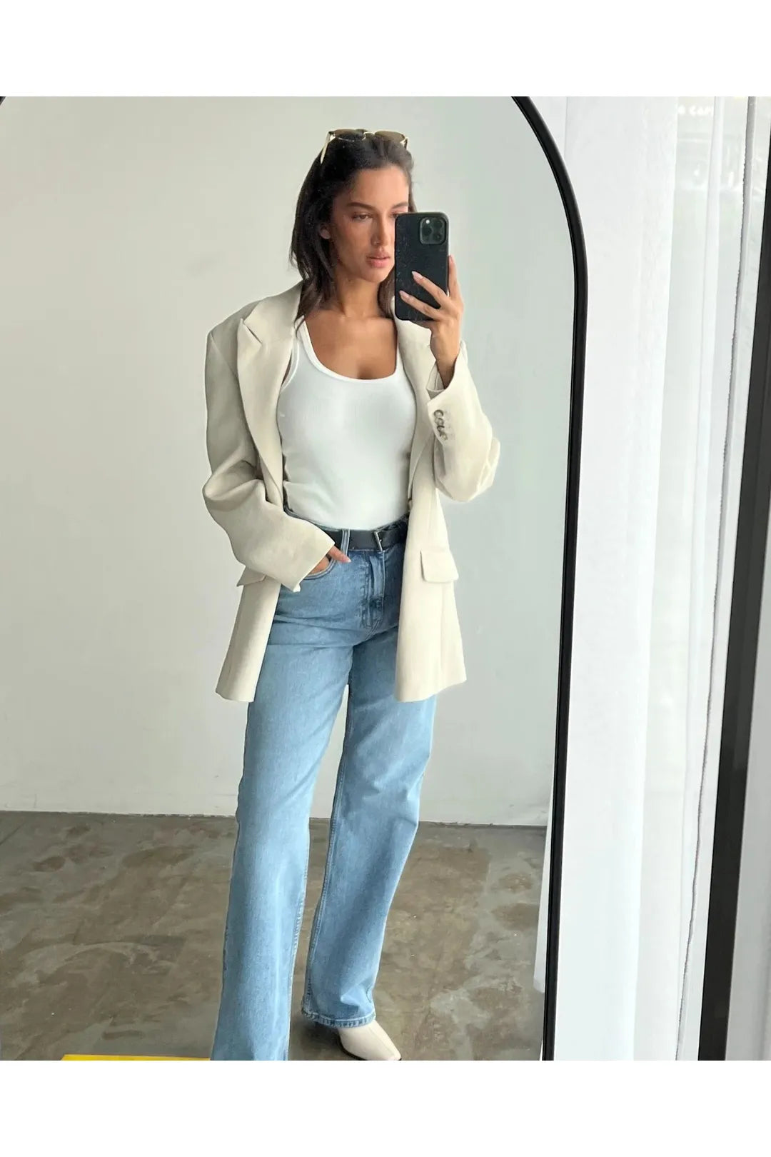 Echo straight jeans, bay blue jay