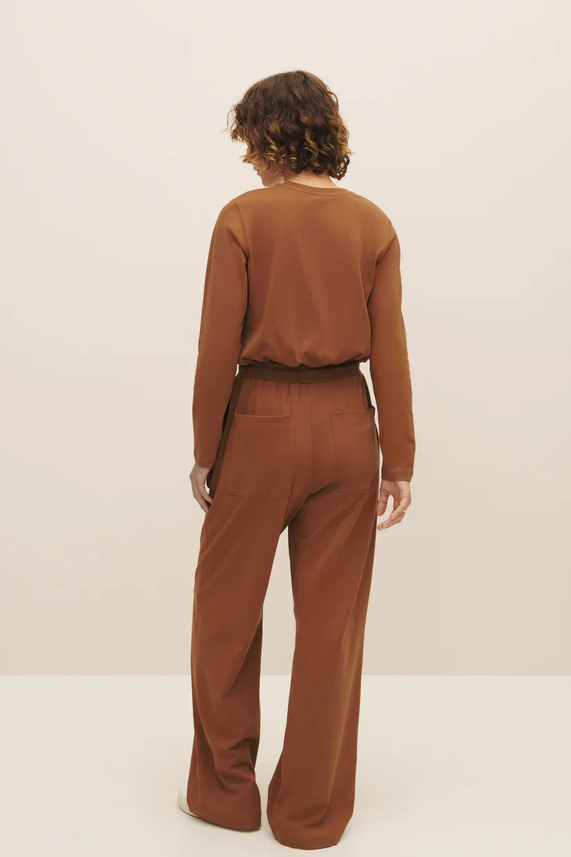 Drawcord pant, burnt umber