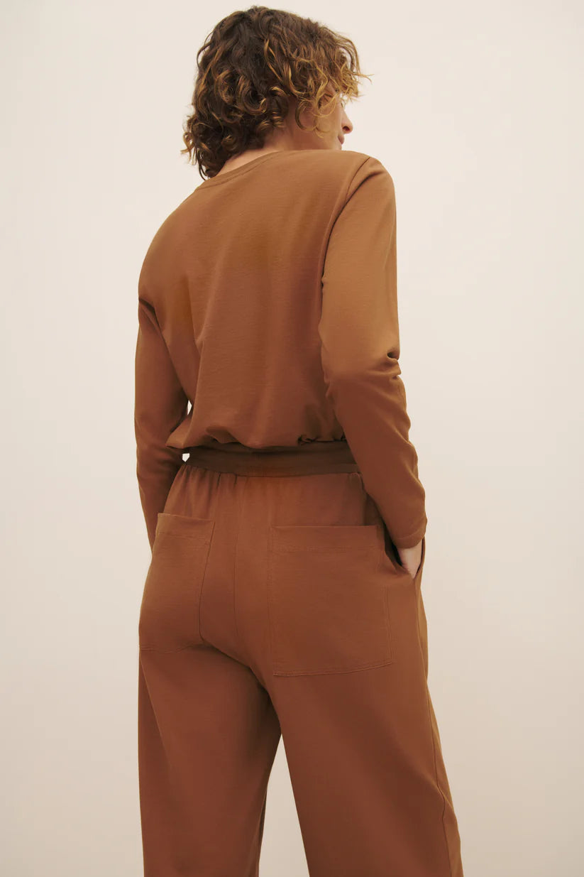 Drawcord pant, burnt umber