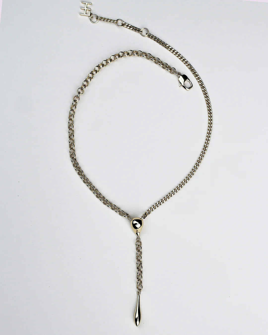 droplet necklace, gold