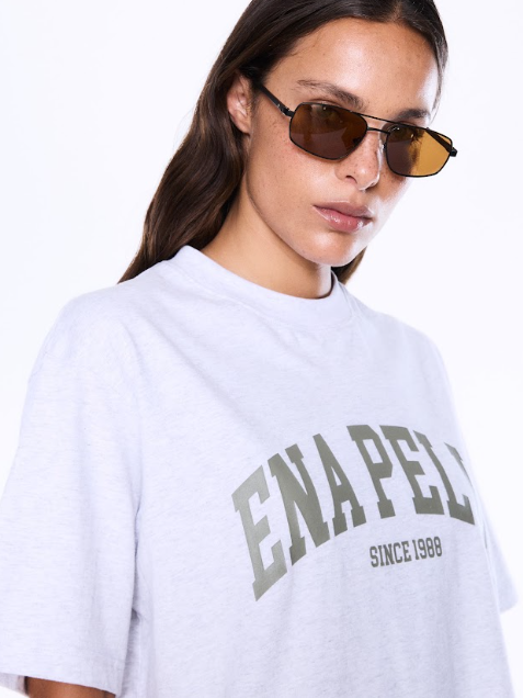 Sophia relaxed tee, white marle