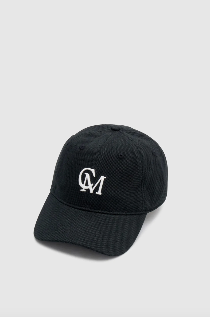Isolde embroidered logo cap, black/white