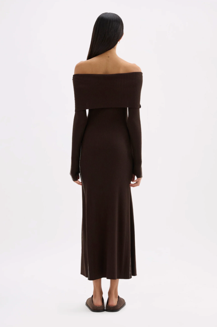 Kirby knit maxi dress, espresso