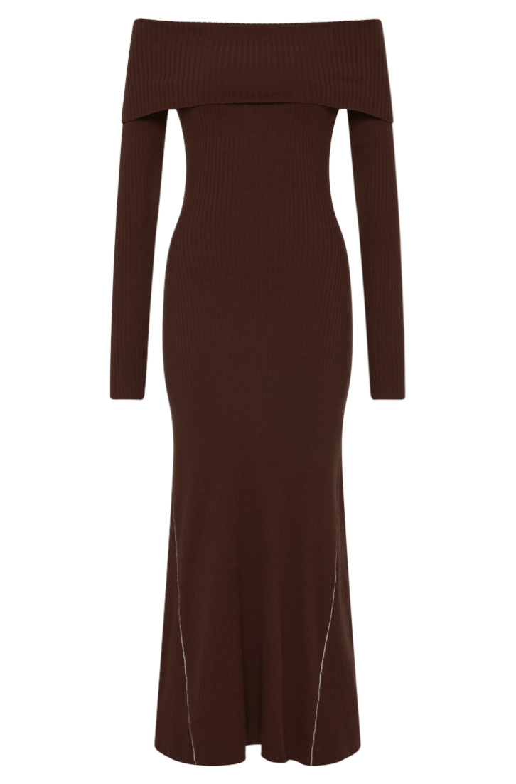 Kirby knit maxi dress, espresso