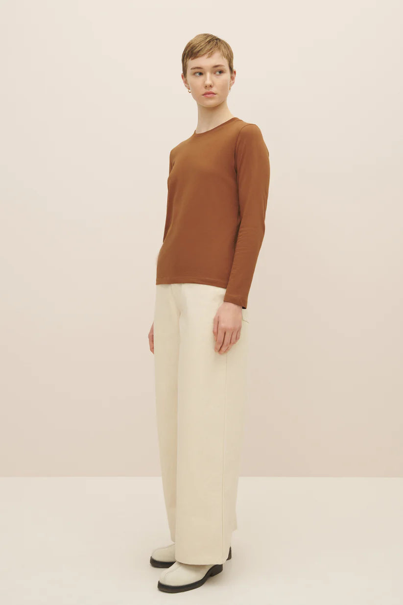 Long sleeve top, burnt umber