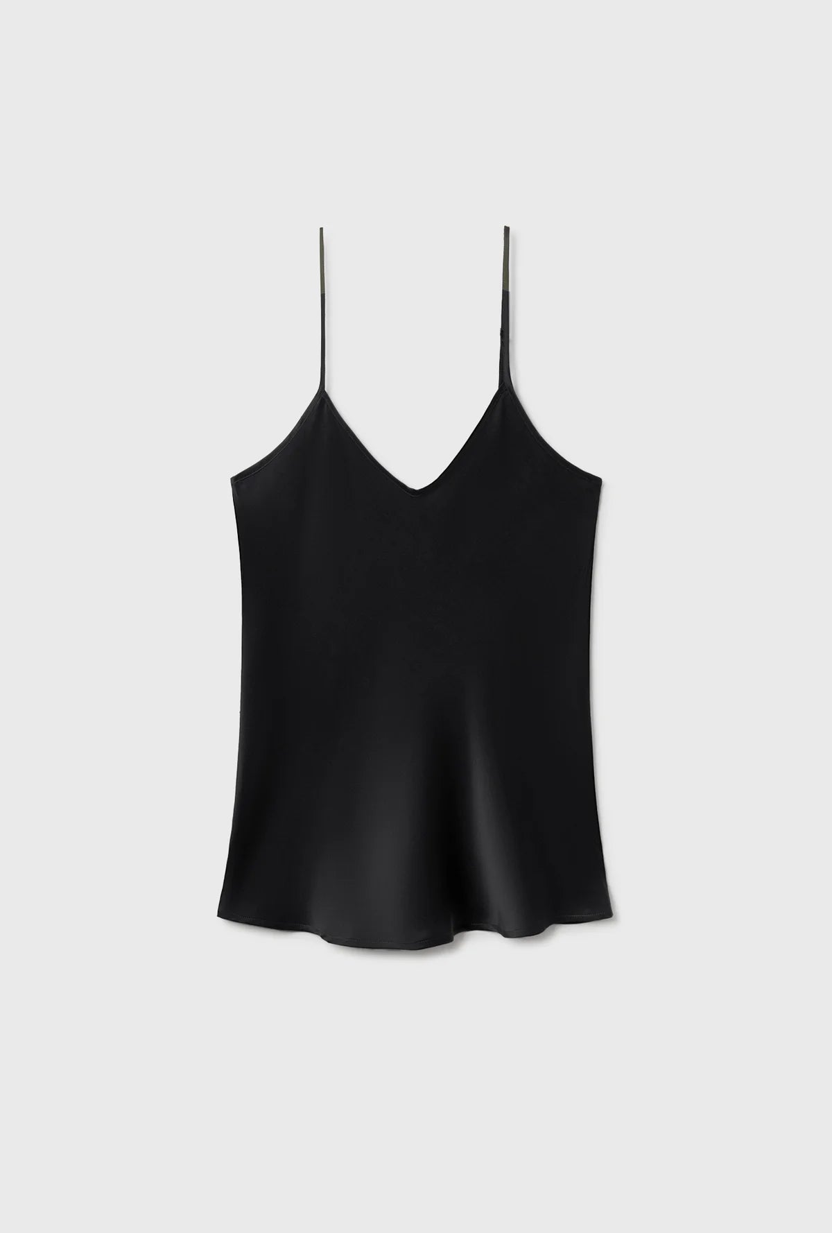 Bias cut cami, black